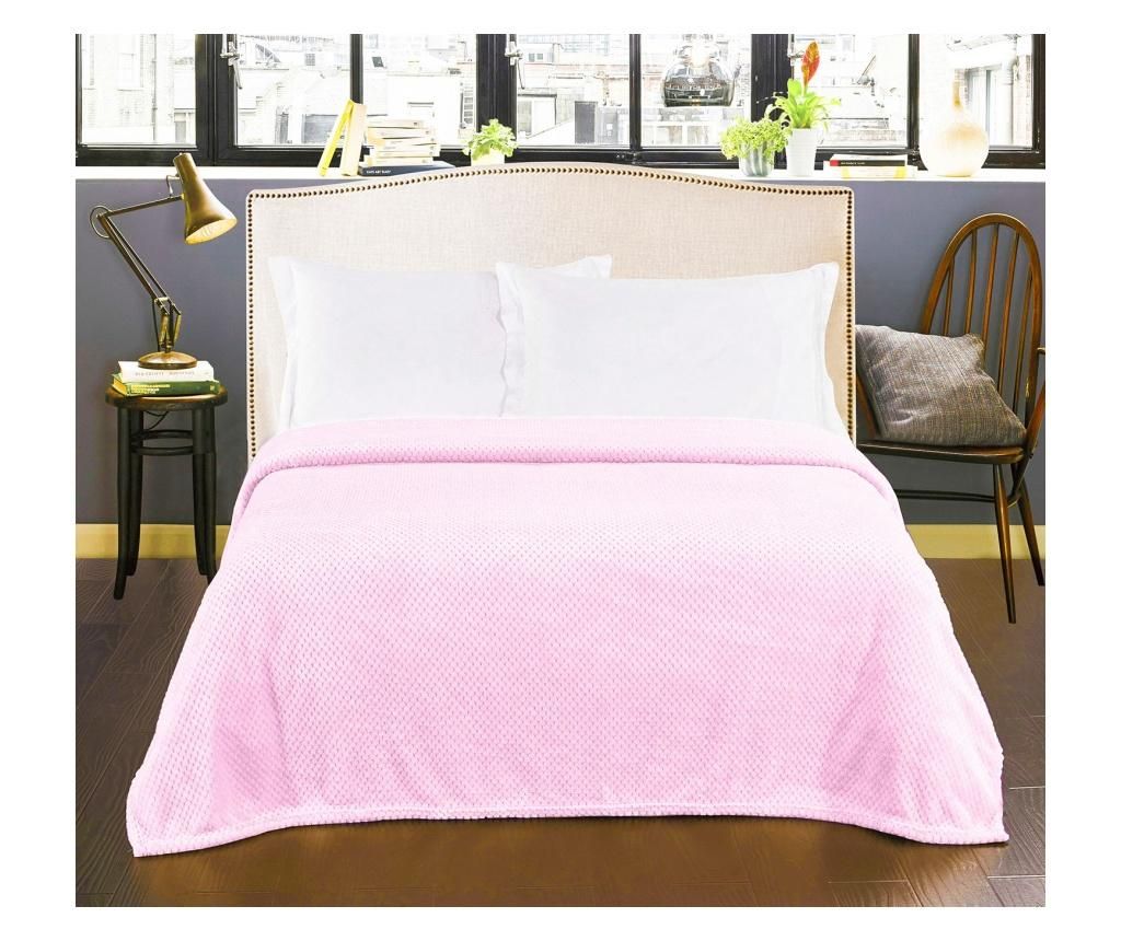 Patura 220x240 cm DecoKing, microfibra, roz pudra - DecoKing, Roz de la DecoKing